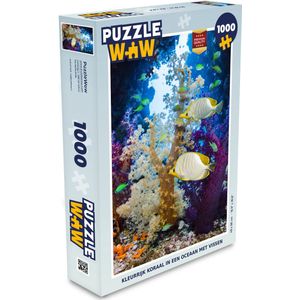 Puzzel Kleurrijk koraal in een oceaan met vissen - Legpuzzel - Puzzel 1000 stukjes volwassenen