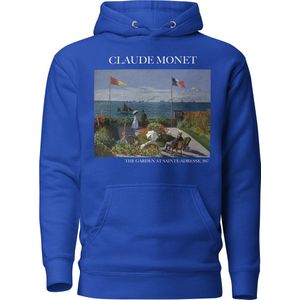 Claude Monet 'De Tuin bij Sainte-Adresse' (""The Garden at Sainte-Adresse"") Beroemd Schilderij Hoodie | Unisex Premium Kunst Hoodie | Team Royal | M