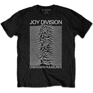Joy Division - Unknown Pleasures White On Black Heren T-shirt - XL - Zwart