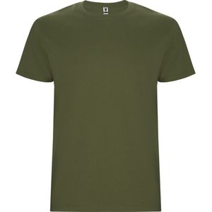 4 Pack T-shirts unisex met korte mouwen, 190 gram 'Stafford' Legergroen - XL