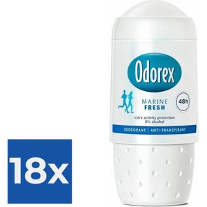 Odorex Deoroller - Marine Fris 50 ml - Voordeelverpakking 18 stuks