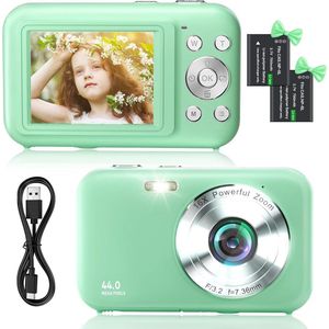 Digitale Fotocamera voor Volwassenen - Oplaadbaar - Hoge Resolutie - 24 Megapixels - Inclusief Accessoires