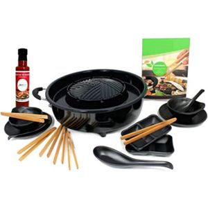 Hotpot Pan - Hotpot Electrisch - Chinese Fondue - Hotpot Kookpot - Zwart - 2L