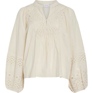 Vila Blouse Vidulli L/s Top 14100603 Birch Dames Maat - W40