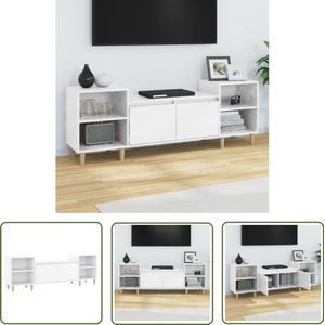 vidaXL Tv-meubel - Hoogglans Wit - 160x35x55 cm Tv Meubel - Kast - Houten Tv Stand - Witte Tv Kast - Salontafel