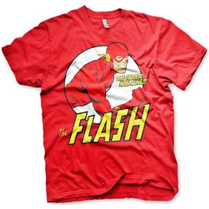 DC Comics The Flash Heren Tshirt -L- Fastest Man Alive Rood