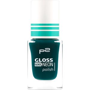 P2 Cosmetics EU Gloss Goes Neon Nagellak 080 Ferris Wheel 10ml Doorzichtig-groen
