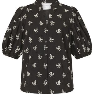 SISTERS POINT Varia-ss.sh3 Dames Blouse - Black/cream - Maat XS