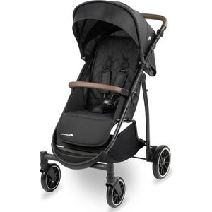 Ingenious Compacte Kinderwagen met Vlakke Ligstand - Geboorte tot 4 Jaar - 22 kg - Major Black Buggy inklapbaar vliegtuig