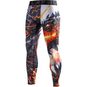 Mannen Sneldrogende Cool Compressie Fit Panty Leggings Tailleband - Sportlegging