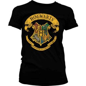 Harry Potter Dames Tshirt -S- Hogwarts Crest Zwart