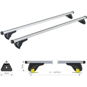 Nowa Dakdrager stangen aluminium 127 cm