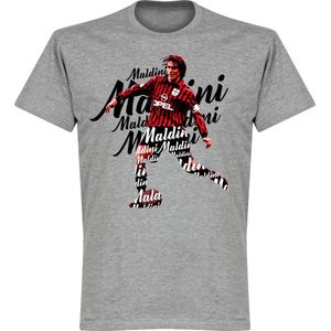 Paolo Maldini Script T-Shirt - Grijs - Kinderen - 92/98
