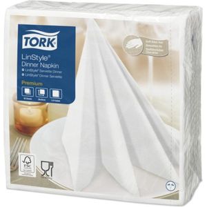 Tork LinStyle® servet 39x39cm 1/4-vouw wit 12x50