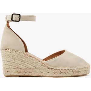 VIA VAI Flora Braid Espadrilles - Met Sleehak - Beige - Maat 41