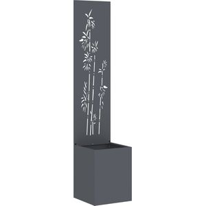 vidaXL - Tuinplant - met - Decoratief - Paneel - Antraciet - 32 - x - 140 - cm