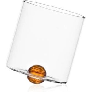 Ichendorf Milano - Waterglas - Luna Gekanteld Amber - Set van 2 Stuks