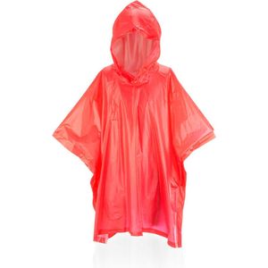 Regenponcho - Regenjas - Regenkleding - Kinderen - Jongens - Meisjes - Herbruikbaar - One-size - PVC- rood