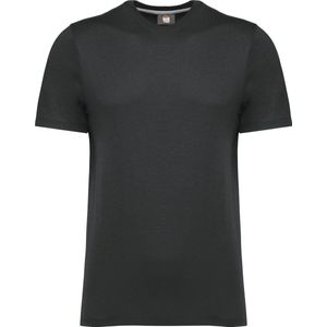 T-shirt Heren S WK. Designed To Work Ronde hals Korte mouw Dark Grey 65% Polyester, 35% Katoen