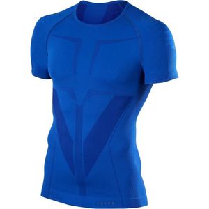 FALKE heren T-shirt Warm - thermoshirt - blauw (yve) - Maat: XL