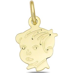 Juwelier Zwartevalk 8 karaat jongens kinderkopje hanger - 14.269