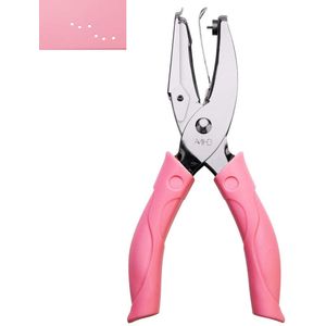 1 mm inch gatdiameter gat-handstans met roze handvat voor knutselpapier - kleine cirkel - precisiepons Gaatjestang
