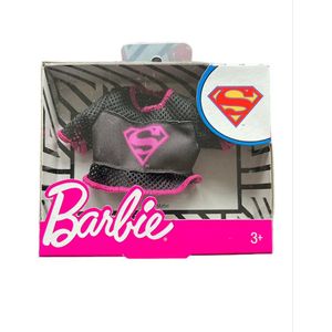 Barbie kleding accessoire / shirt Superwoman, zwart / roze