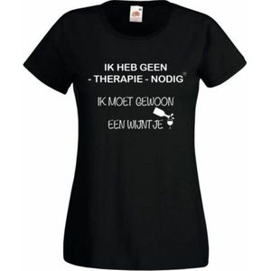 Tshirt | Wijn | Therapie | Feestkleding | Carnaval | Drank | Vrijgezellenfeest | Zomer | Feesttent | Tentfeest | Cadeau voor haar | Feest | Print