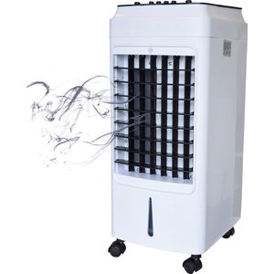 4-in-1 Aircooler: luchtkoeling, ventilatie, luchtverfrissing, luchtbevochtiging + 2 ijspacks - verkoeling, airco