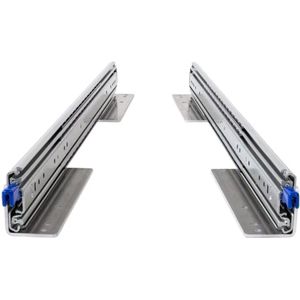 Set 250kg ladegeleiders + lage vloerbeugels 1900 mm 76inch met vergrendeling en volledig uittrekbaar lang zwaar lade geleider lock in/out aluminium bodem montage 190cm 76