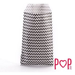 POP | Uitdeel zakjes | kado zakjes 24 stuks 15x8cm met 1 velletje 24x sluitstickers rood hartje