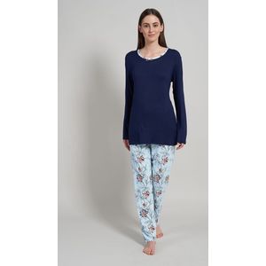 Götzburg Pyjama lange broek - 625 Blue - maat 42 (42) - Dames Volwassenen - Polyester/Viscose- 250036-6027-625-42
