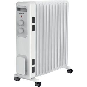 Sencor SOH 3211WH - Elektrische oliegevulde radiator - 11 verwarmingselementen - met wielen - 1.000 / 1.300 / 2.300 Watt - Wit