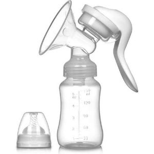 Verstelbare Borstkolf voor Vrouwen- Enkel Handmatig Borstkolf - BPA Vrij - Borstkolf Handmatig - Baby Voeding - Zuig Fles Baby -Wit BPA vrij