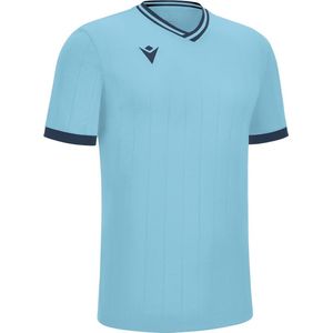 Macron Halley Shirt Korte Mouw Heren - Hemelsblauw / Marine | Maat: XL