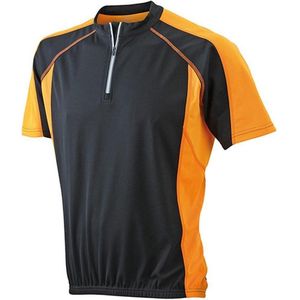 James and Nicholson - Heren Fietsshirt (Zwart/Oranje)