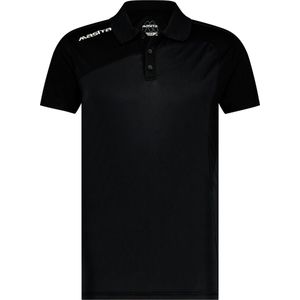 Masita | Polo Shirt Dames & Heren - Korte Mouw - Tennis Polo - Sportpolo - Mesh inzetten Optimale Vochtregulatie - Lichtgewicht - Forza Lijn - BLACK - XXL