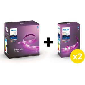 Philips Hue Lightstrip Plus 4 Meter - Wit en Gekleurd Licht - LED Strip - Incl. Voedingskabel - Hue White and Color Ambiance