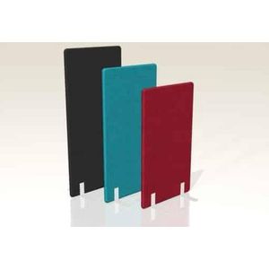 Akoestische wand Lucia breed 120CM hoog 140CM kleur lucia Groen PO14 kleur beugel Wit (RAL9010)