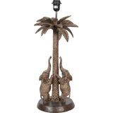 Clayre & Eef Lampenvoet Tafellamp 33*33*59 cm E27/max 1*60W Bruin Kunststof Rond Olifant Lampvoet
