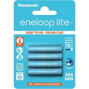 1x4 Panasonic Eneloop Lite Micro AAA 550 mAh