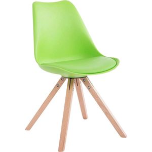 Eetkamerstoelen modern - Groen - Zithoogte 48cm - Kuipstoel - Woonkamerstoelen - Bezoekersstoel - Keukenstoelen - Set van 4