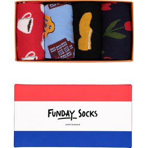 Funday Socks Giftset unisex sokken (4-pack) - Dutch classics - Maat: 36-40