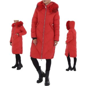 Glo-Story winter jas lang rood M