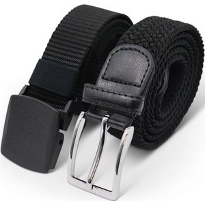 Safekeepers elastische riem - koppelriem - twee riemen - tactical belt - leger riem - Zwart