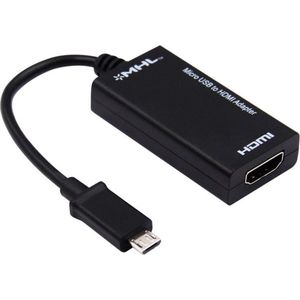 WiseGoods - Micro USB 2.0 Mhl Naar Hdmi Female Kabel Hd 1080P - HDMI Converter Micro USB Adapter - Zwart