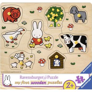 Ravensburger Houten Puzzel Nijntje op de Boerderij 8 Stukjes