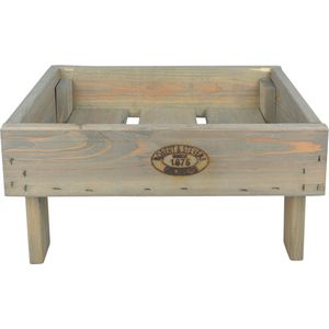 Houten opberg/opslag krat stapelbaar 27 x 37 cm - Aardappel/appel kratjes/kistjes - Stapelkisten