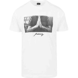 Mister Tee - Pray Heren T-shirt - M - Wit