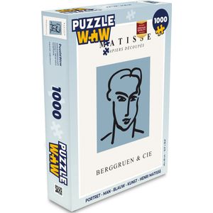 Puzzel Portret - Man - Blauw - Kunst - Henri Matisse - Legpuzzel - Puzzel 1000 stukjes volwassenen